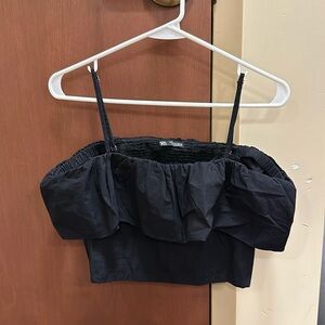Zara Black Off-The-Shoulder Top